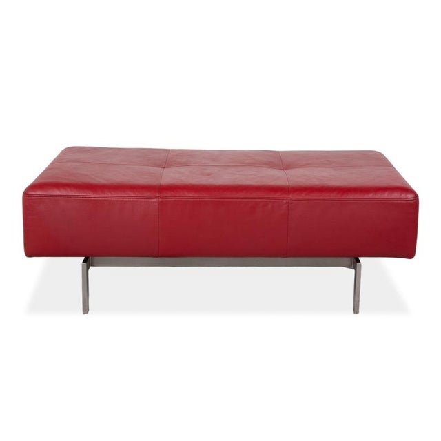 Dono 6100 Leather Stool in Red by Rolf Benz For Sale - Image 6 of 8