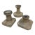 Group of Three Primitive Style Cast Stone Candle Lamps For Sale