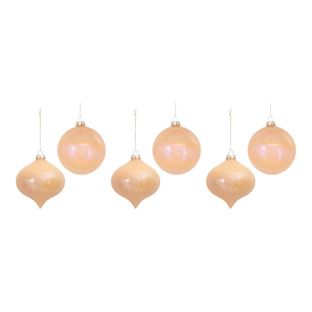 2020s Irredescent Glass Ornament (Set of 6) For Sale - Image 5 of 5