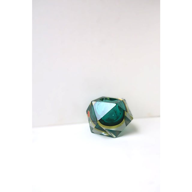 Emerald Flavio Poli Italian Murano Art Glass Vessel Vase, Circa Mid-20th Century, Italy For Sale - Image 8 of 11