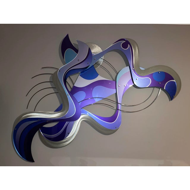 Acrylic metal wall art Sculpture Hand Signed SHLOMI HAZIZA One of kind Original mid century modern art by SHLOMI HAZIZA...