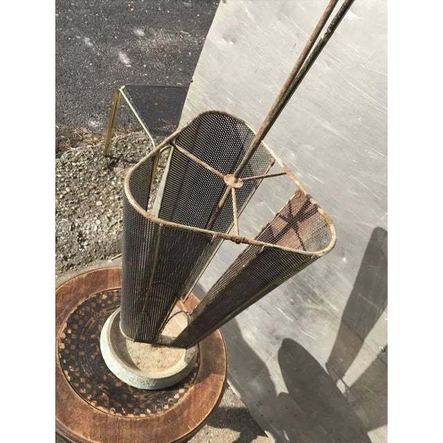 Mid-Century Italian Metal Umbrella Stand For Sale - Image 6 of 9