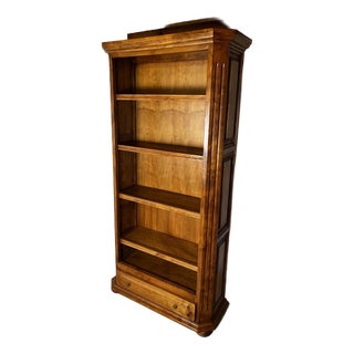 Vintage French Open Bookcase in Cherry Wood, 1950 For Sale