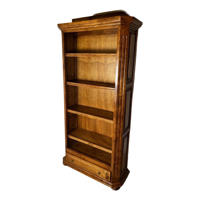 Vintage French Open Bookcase in Cherry Wood, 1950 For Sale