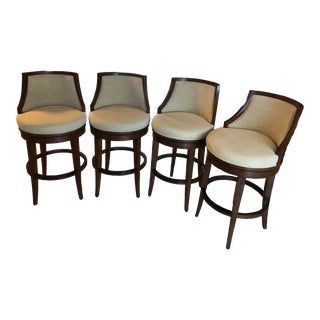 Contemporary Lexington Tommy Bahama Cabana Swivel Bar Stools- Set of 4 For Sale