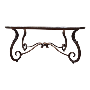 French Style Glass Top Oval Coffee Table