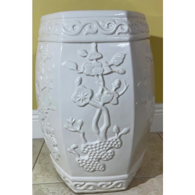 Vintage Six Sides Chinese Garden Stool For Sale - Image 11 of 12