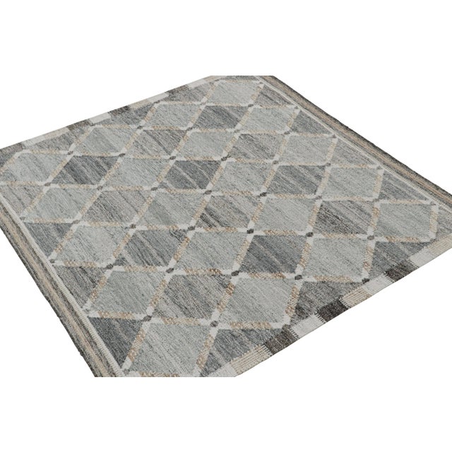 Rug & Kilim Rug & Kilim’s Custom Scandinavian Outdoor Rug With Geometric Pattern - 12'x18' For Sale - Image 4 of 7