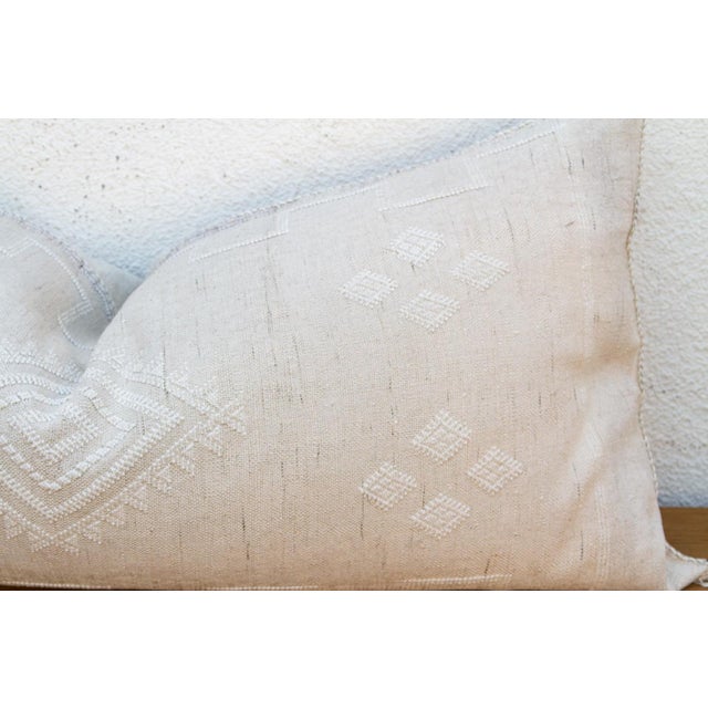 Moroccan Pale Dune Oversized Lumbar Moroccan Pillow For Sale - Image 3 of 8