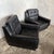 Metal Art Deco Black Leather Club Armchairs, 1930s, Set of 2 For Sale - Image 7 of 9