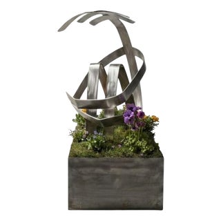 No Ones Garden Statue in Mild Steel and Clay by Metalmorphosis Studio For Sale