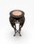 Hollywood Regency Near Antique Chinese Carved Hardwood & Marble Plant Stand For Sale - Image 3 of 11