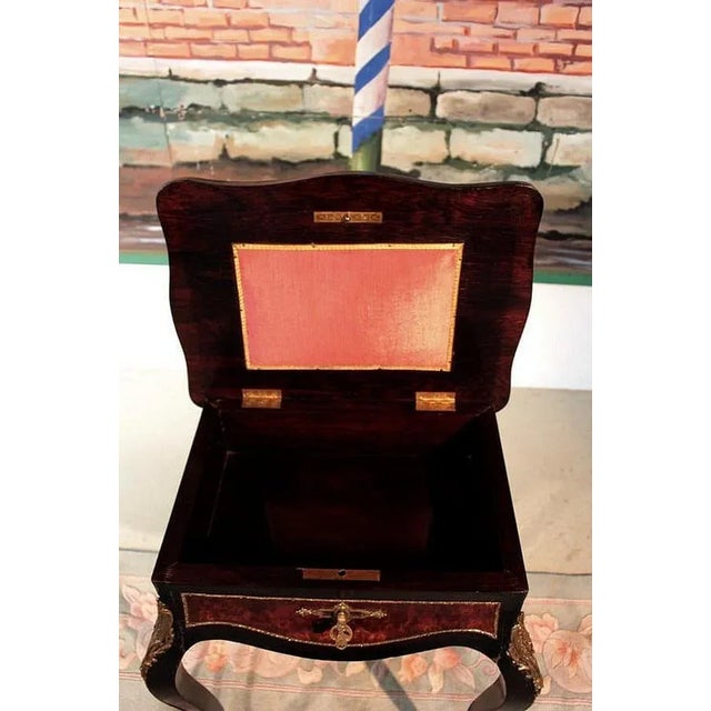 Black 19th Century Napoleon III Console Table For Sale - Image 8 of 9