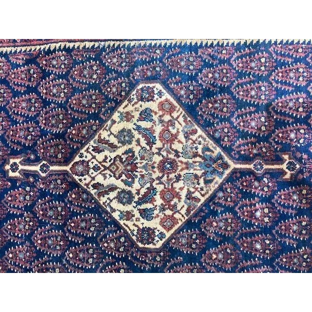 Ruby Red 1900s Antique North East Persian Rug For Sale - Image 8 of 12