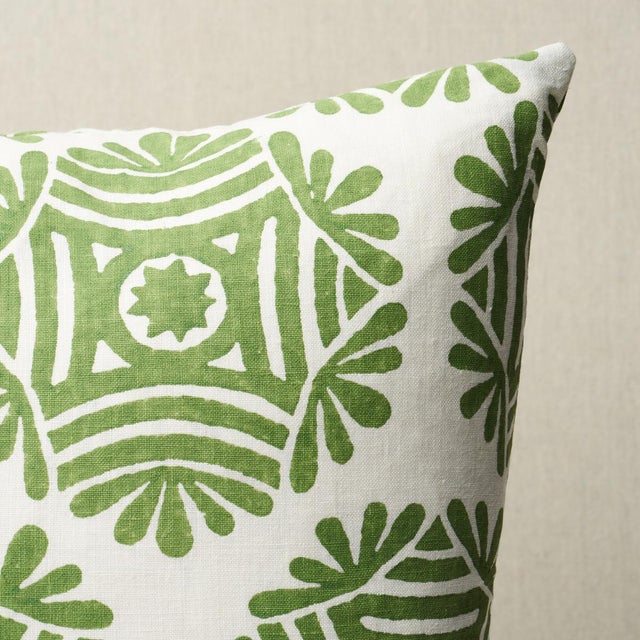 This pillow features Gilded Star Block Print by Drusus Tabor for Schumacher with a knife edge finish. Created in...
