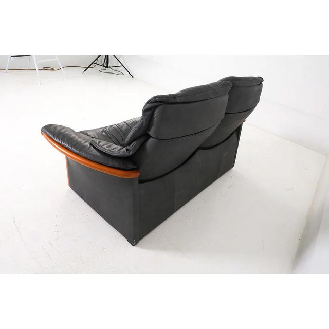 Ekornes Stressless Eldorado Leather Loveseat For Sale - Image 10 of 13