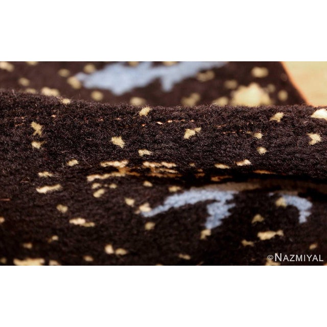 Textile Nazmiyal Collection 1950s Day and Night Scandinavian Kilim Art Rug For Sale - Image 7 of 7