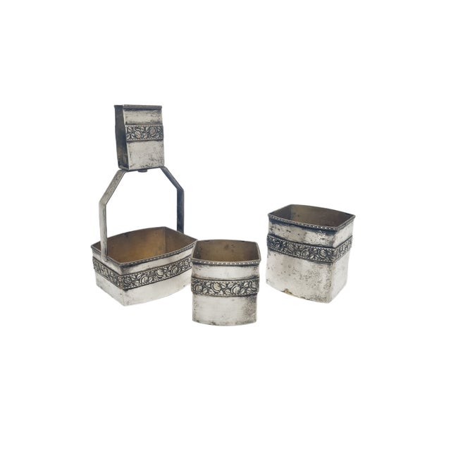 Art Deco German Smoker Set, 1930s, Set of 3 For Sale - Image 4 of 18