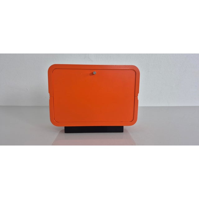 Orange Ato-Mat Table Clock from Junghans for Olympia, 1970s For Sale - Image 10 of 18