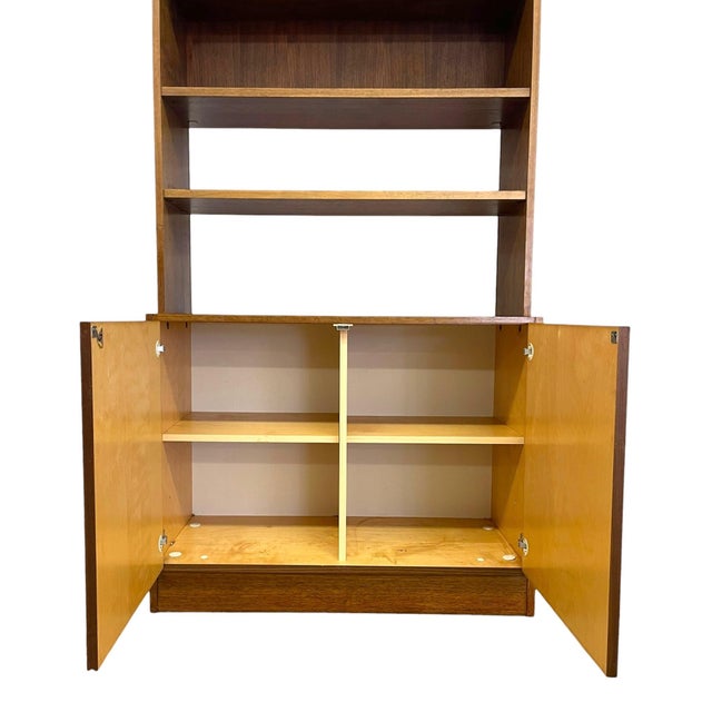 1970s Vintage Mid Century Modern Van Pelt Belgian Cabinet Bookcase Hutch. For Sale - Image 5 of 11