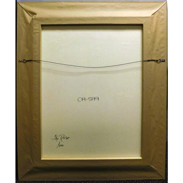 Textile Ivan "The Rose" Giclee on Canvas Hand Signed With Custom Frame Make an Offer For Sale - Image 7 of 11