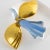 Contemporary Antigona Paris Gilt Metal and Blue Resin Bird Brooch For Sale - Image 3 of 7