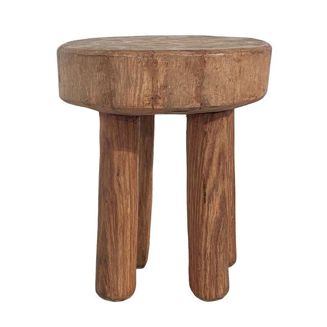 African Vintage Carved Wood Milk Stool Hehe Gogo People Tanzania 11.5" H For Sale - Image 4 of 8