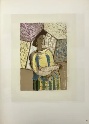 1963 Braque Lithograph P25 La Femme a La Mandoline