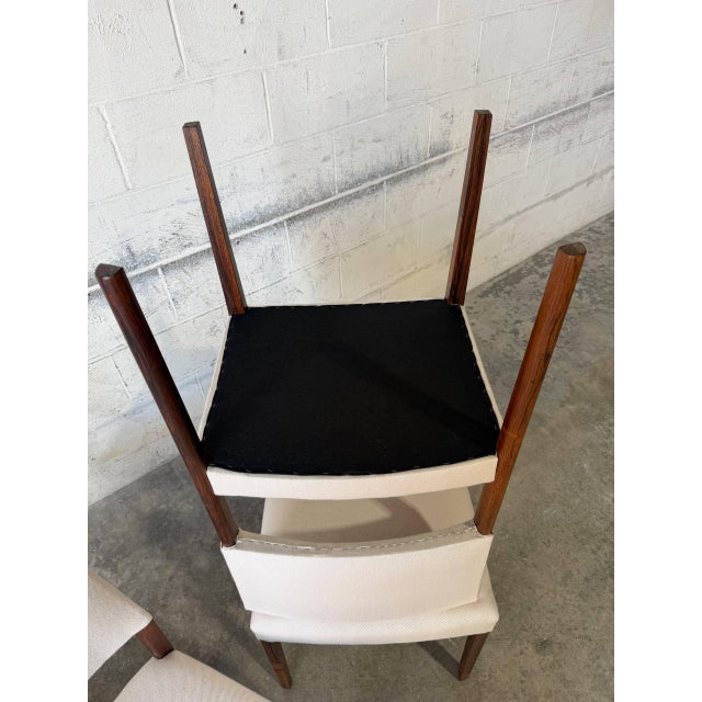 Rosewood Upholstered Dining Chairs Set of 4 Vintage Mid-Century Modern 1960s For Sale - Image 10 of 10