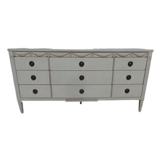 Gustavian Style Unique 9 Drawer Dresser For Sale