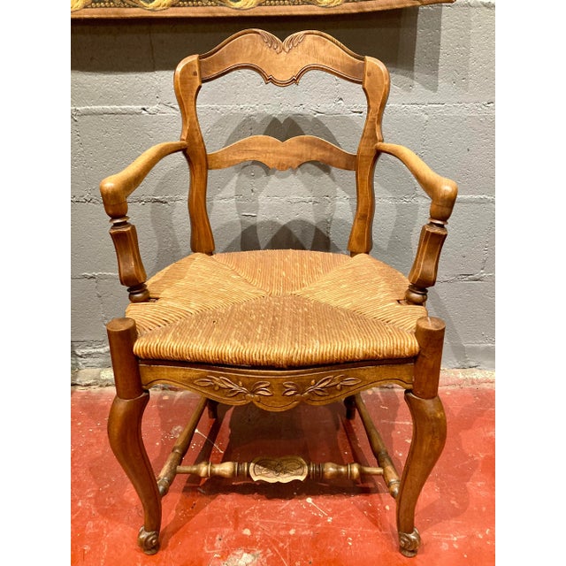 Wood Louis XV Style Walnut Chair For Sale - Image 7 of 7