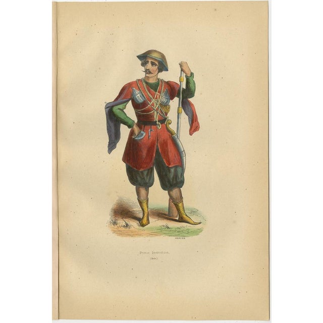 Title:"Circassian and Imeretian Princes in Traditional Attire, 1844 Lithographs" This horizontal compilation features two...