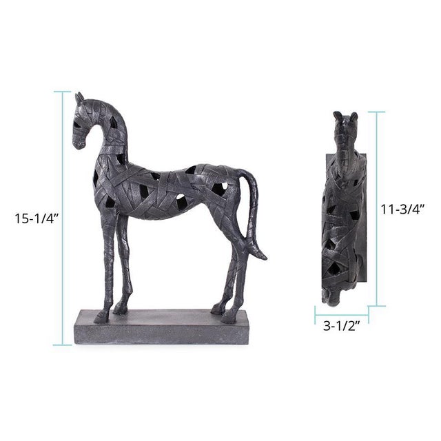 Black Stallion in Polyresin For Sale - Image 11 of 11