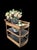 Vivai del Sud Vintage Mid Century Modern Bamboo Rattan Ebonized 3 Tier Bar Cart For Sale - Image 4 of 8