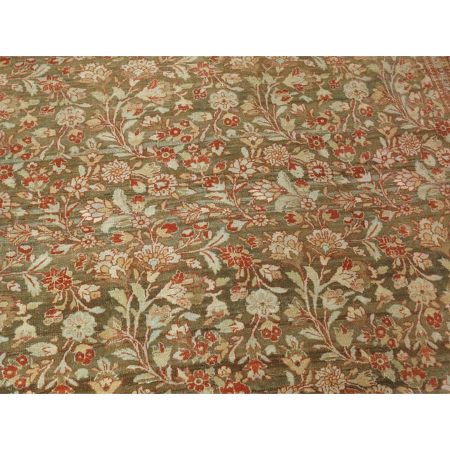 Contemporary Elegant Antique Persian Room Size Tabriz Rug For Sale - Image 3 of 18