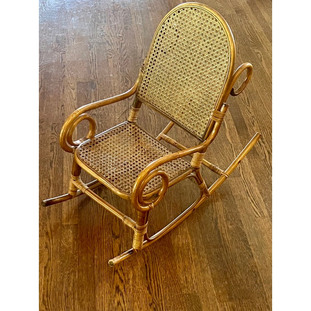 Vintage Thonet-Style Bentwood & Cane Children's Rocking Chair For Sale In Los Angeles - Image 6 of 10