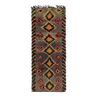 Vintage Moroccan Runner Rug With Colorful Diamond Medallions, From Rug & Kilim For Sale