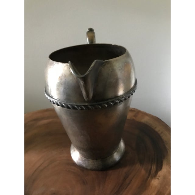 Mid-Century Modern Vintage Academy Silver Pitcher For Sale - Image 3 of 4