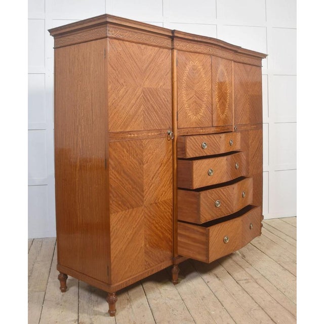 Satinwood Compact Wardrobe, 1890s For Sale - Image 14 of 17
