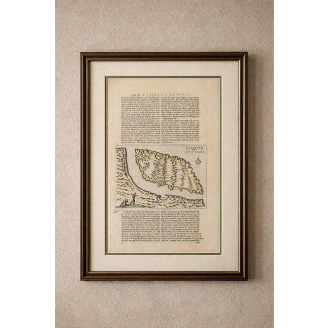 Copper Antique Arctic Map with Staten Island, 1598 For Sale - Image 8 of 9