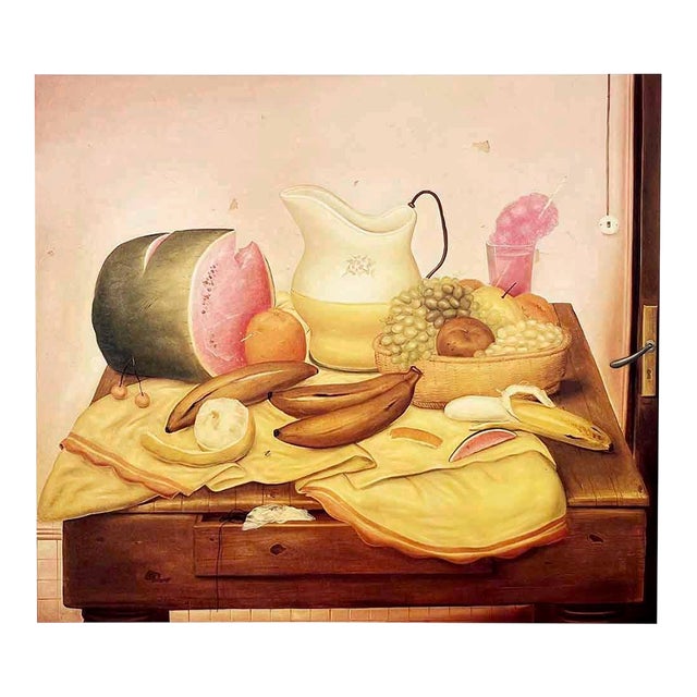 Fernando Botero 30 Stillife With a Watermelon Shake 1983 For Sale