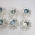 Vintage Italy Candle Holder Set Clear Lucite Multifaceted Atomic Starburst - Set of 10 For Sale - Image 4 of 13