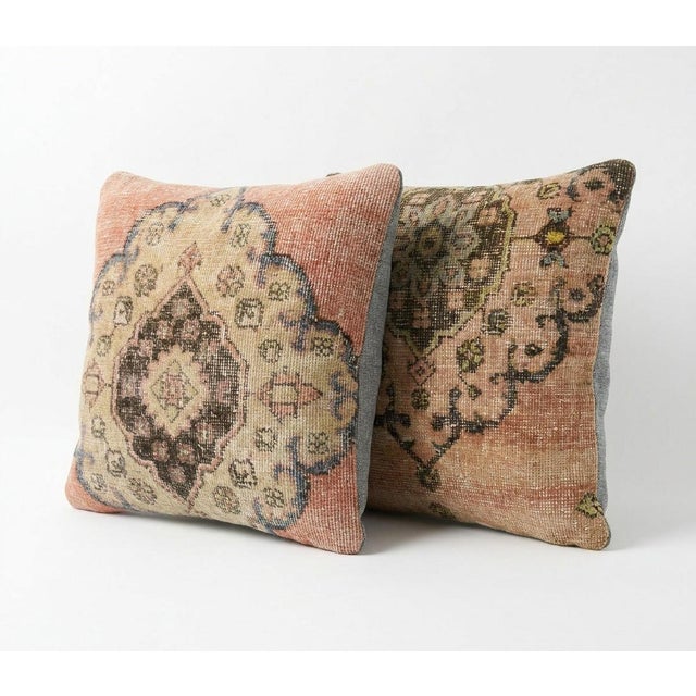 This beautiful 20'' x 20'' pillow cover set was made from authentic Turkish rug pieces. Bright colors of wool adorn the...