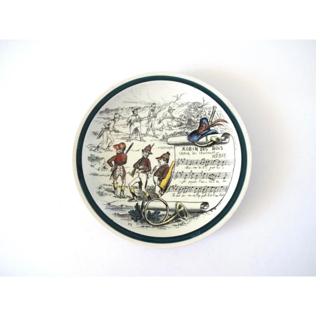 Victorian Antique 1880-1920 French Montereau Opera Plates - a Pair For Sale - Image 3 of 6