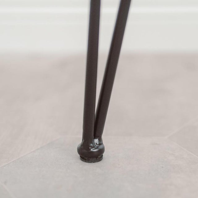 Metal Industrial Style Black Metal Wire Chair For Sale - Image 7 of 8