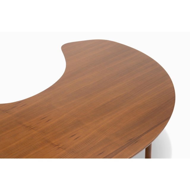Mid-Century Modern Large Vintage Mid Century "Crescent" Coffee Table by Greta Grossman For Sale - Image 3 of 9