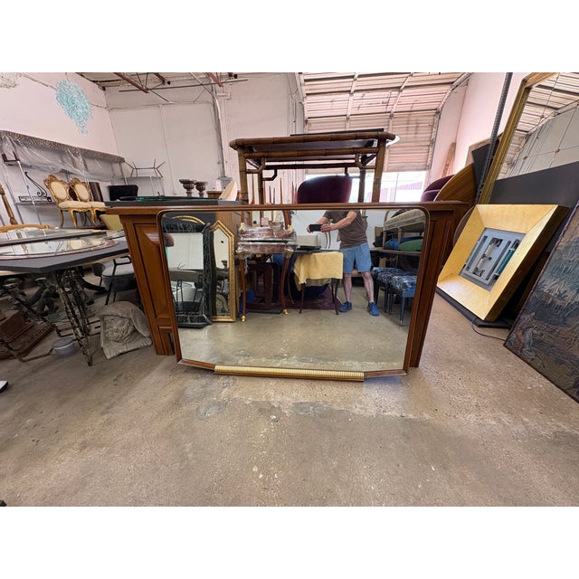 1940s Italian Art Deco Horizontal Mirror For Sale In Houston - Image 6 of 11