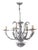 Art Nouveau Handcrafted Metal Silver Wire Chandelier, Italy, 1970s For Sale