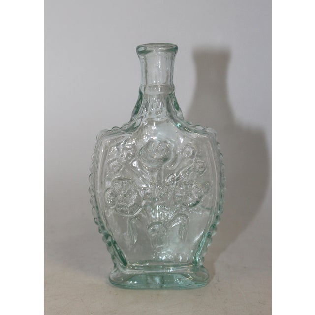 Aqua C. 1840s American Aquamarine Glass Cologne Bottle For Sale - Image 8 of 8