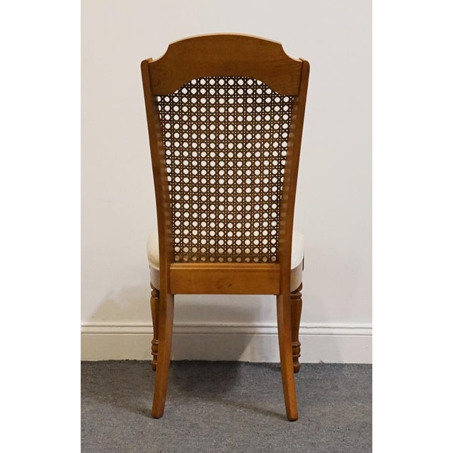 Singer Furniture Solid Golden Oak Mediterranean Cane Back Dining Side Chair 505-07 For Sale In Kansas City - Image 6 of 11